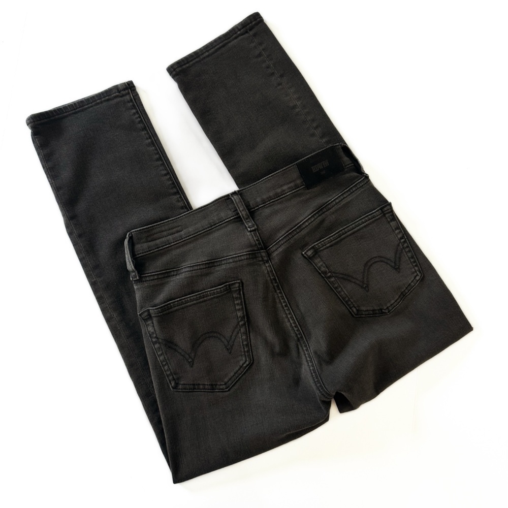 Edwin Evereve Elin Black High Rise Straight Crop Jeans Womens 24 Stretch Denim - Picture 7 of 9